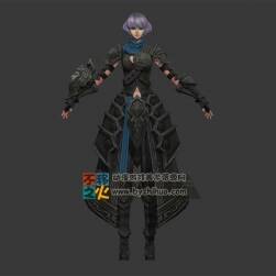 鎧甲 美女 紫發(fā)女戰(zhàn)士模型