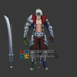 白發(fā) 短發(fā) 戰(zhàn)士 帥哥 模型