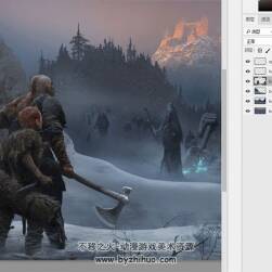 戰(zhàn)神奎爺父子 場(chǎng)景概念原畫設(shè)計(jì)