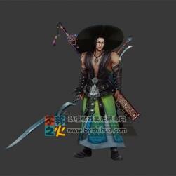武俠 男 流浪俠客模型