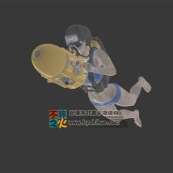 美少女 短發(fā) 潛水 泳裝 模型