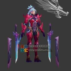 王者榮耀 臺服版 宮本武藏 「血煞修羅斬」愛里 3D模型