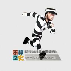 囚犯3D模型 帶跑跳動作