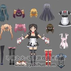 拳擊少女 女性服裝/發(fā)型/時裝/配件 MAX模型集合