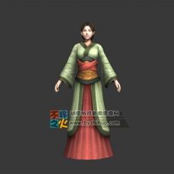 古風(fēng)女NPC 3dmax模型下載