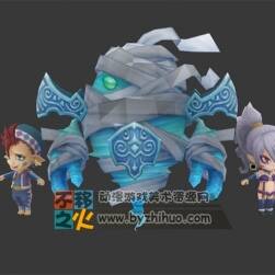 韓國(guó)Q版角色 幽靈 男孩 女孩模型