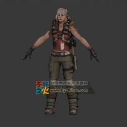 金發(fā)女戰(zhàn)士士兵模型