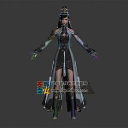 古裝美女道士模型
