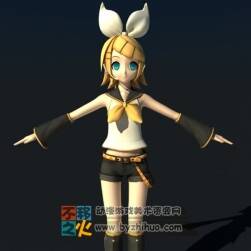 卡通  可愛 VOCALOID RIN模型