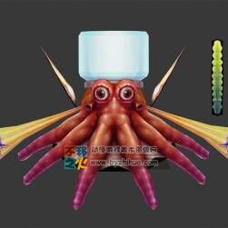 Q版章魚 Max模型