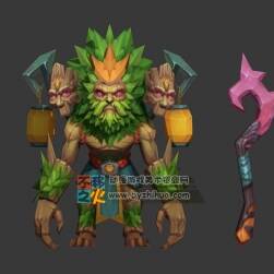 老妖怪 樹妖 老爺爺 模型