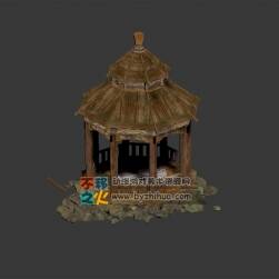 木制的涼亭模型