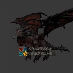 魔獸世界 死亡之翼 西方龍 熔巖龍 3D模型