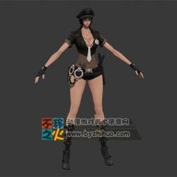 美女 竟敢 女警察 模型