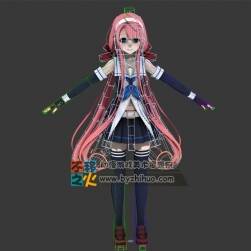 粉發(fā) 二次元 美少女 艦?zāi)?模型