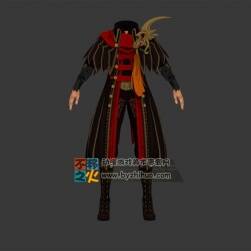 黑紅色風衣時裝模型