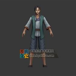古裝 男孩 少年 市民 村民模型