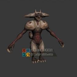 恐怖的獠牙猿人模型