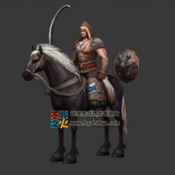 古裝 戰(zhàn)士 游牧民族 騎兵模型