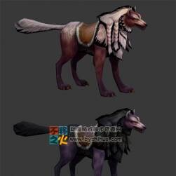 兩匹山嶺巨狼Max模型