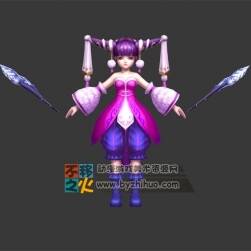 紫發(fā) 少女 蘿莉 雙馬尾 模型