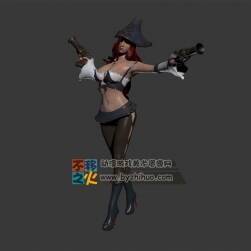 性感美女牛仔槍手模型