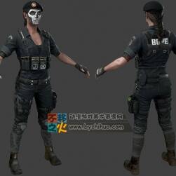 次世代女警察特警模型