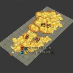 地板寶箱金幣模型