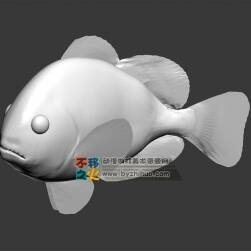 搖擺的魚 Max模型 不含貼圖