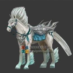 白色馬坐騎 Max模型