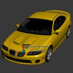 黃色跑車 Max模型