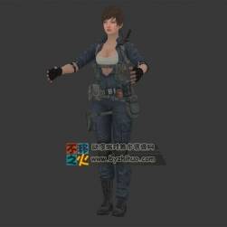 次世代短發(fā)女戰(zhàn)士警察模型