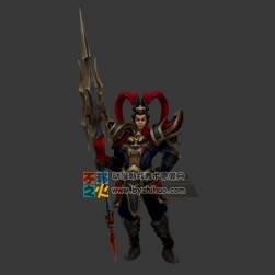 英雄聯(lián)盟LOL 德瑪西亞皇子嘉文四世 呂布奉先 fbx模型 帶動作