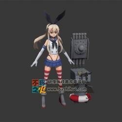 美少女 戰(zhàn)艦 二次元 模型