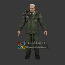 次世代白發(fā)老軍官模型