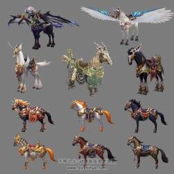 坐騎馬的集合 各種游戲馬模型 市面上有的沒(méi)有的我這都有