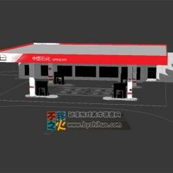 中石化加油站模型