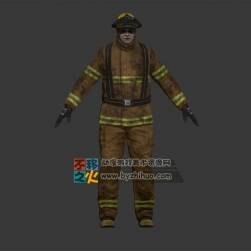 外國 消防員模型