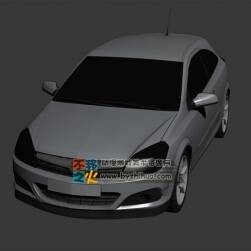 家用型銀灰色汽車 FBX模型
