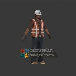 次世代安全帽建筑工人模型