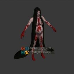 恐怖 長(zhǎng)發(fā) 孕婦模型