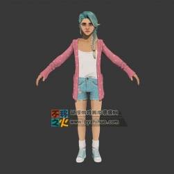 次世代單馬尾大頭少女模型