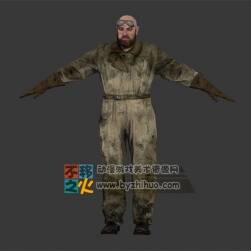 次時(shí)代 中年 壯漢 工匠 維修工 T-pose模型