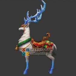 冰角雪鹿 圣誕鹿坐騎 Max模型