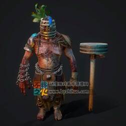 次世代木面具巨人怪物模型