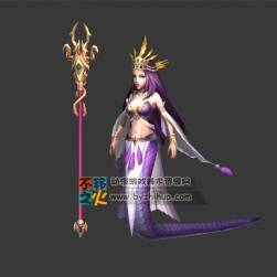 蛇女 蛇精 法師模型