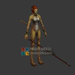 豹女 豹子  妖怪模型