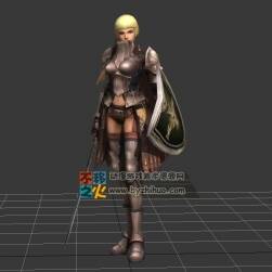 漂亮的女騎士max模型 帶全套動作