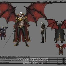 吸血鬼 角色武器概念原畫PSD源文件 三視圖設(shè)定