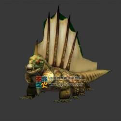 變色龍 Max模型 四邊面